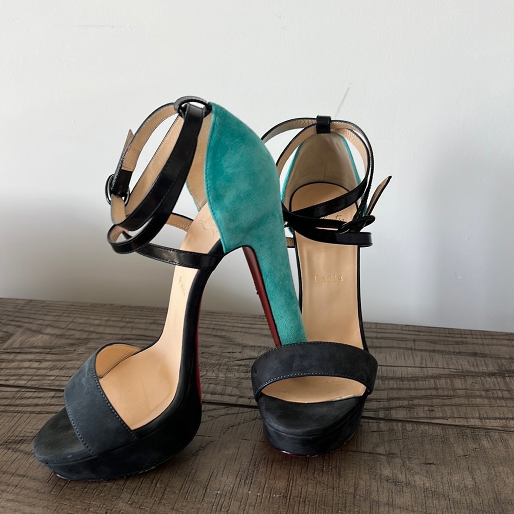 Christian louboutin platform open toe heels